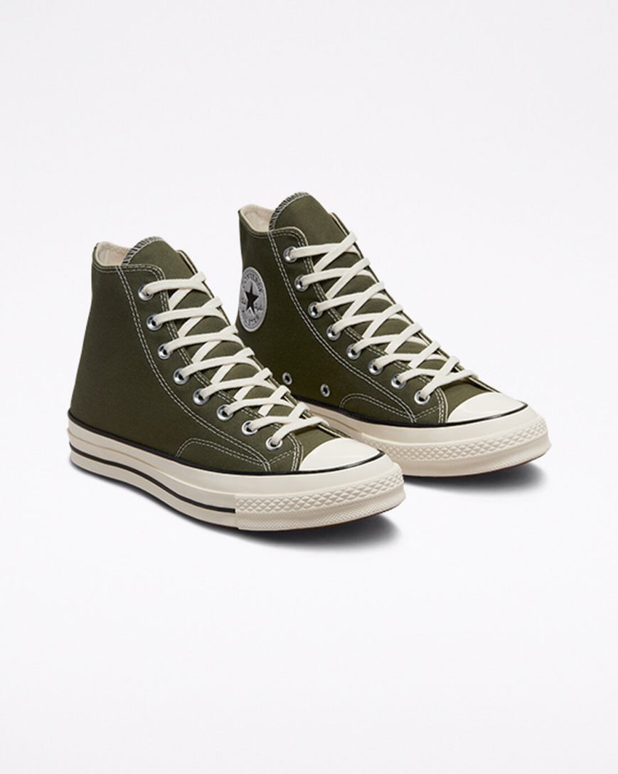 Men's Converse Chuck 70 Canvas High Top Shoes Olive / Black | AU 15896Z